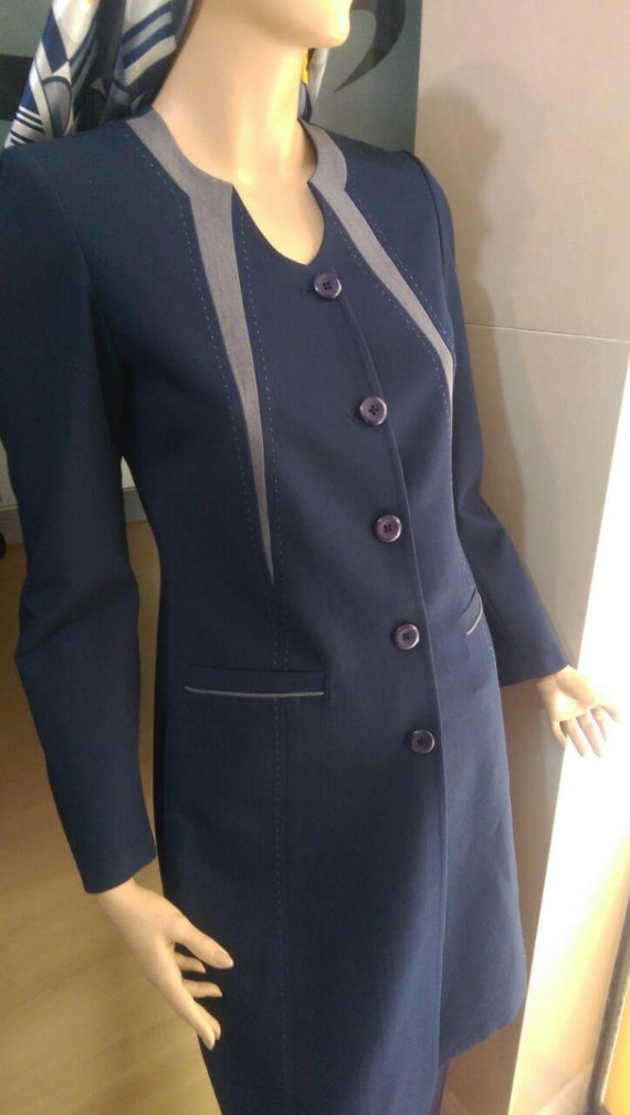 کت وشلوار لیزا  سرمه ای