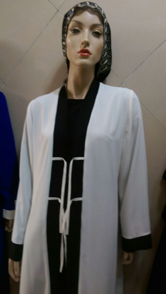 کرپ حریر دو رو سفید